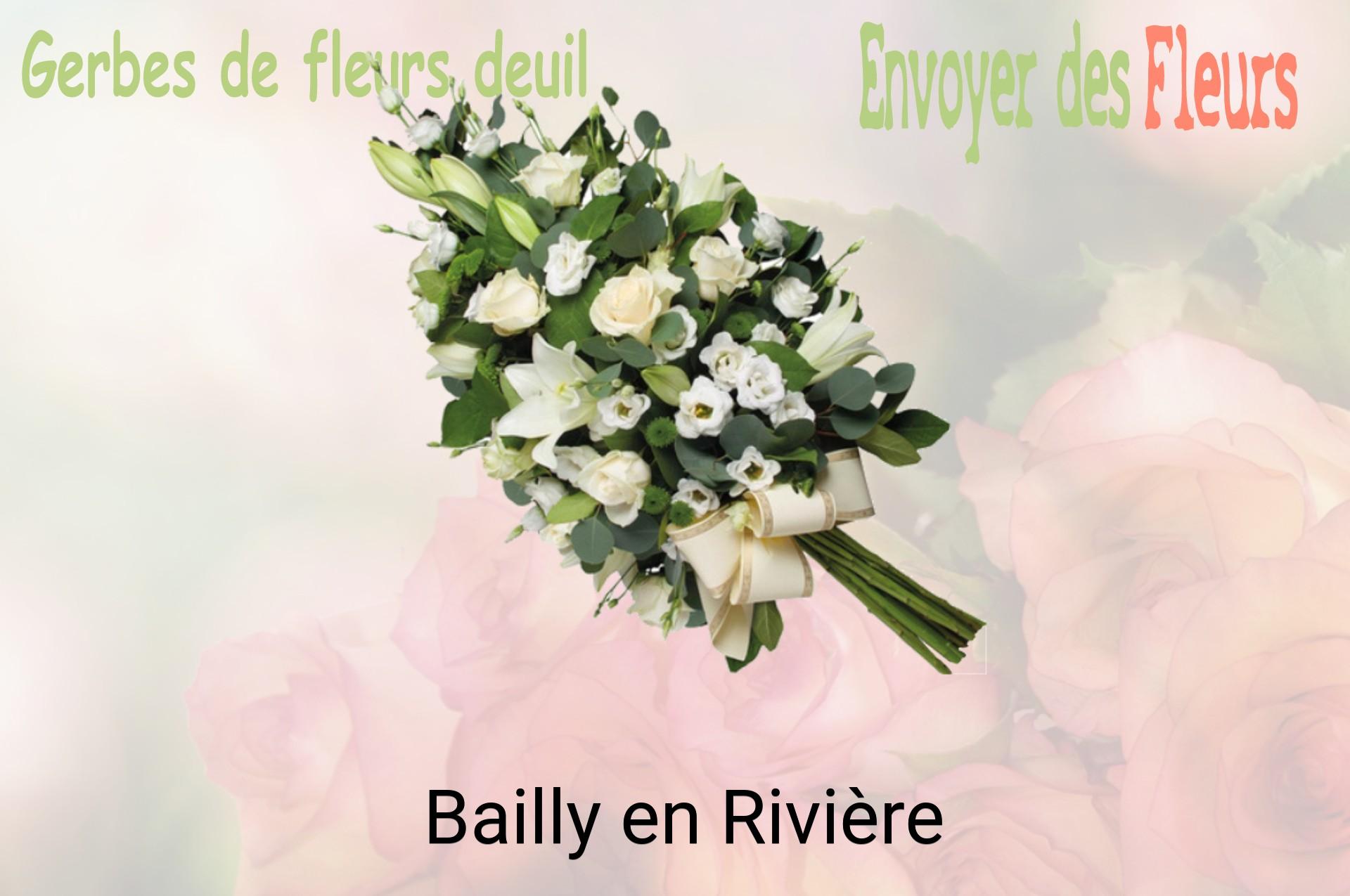 Gerbe de fleurs de deuil livrée à Bailly-en-Rivière
